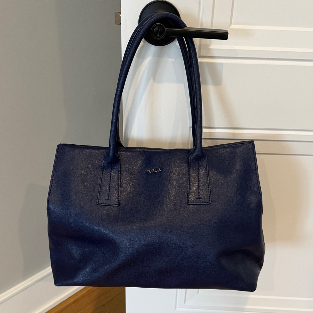 Furla Dark Blue Tote Bag